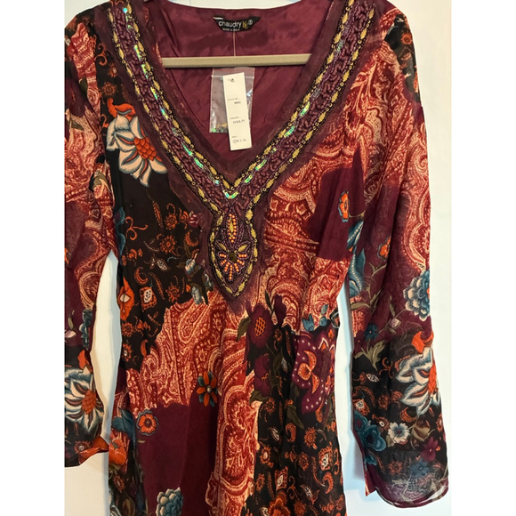 0167 NWT Chaudry kc bohemian style dress. Size Small - Picture 7 of 13